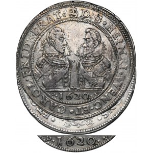 Silesia, Duchy of Münsterberg-Oels, Heinrich Wenceslaus and Karl Friedrich, Thaler Oels 1620 BH - VERY RARE
