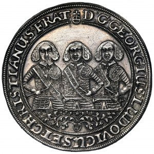 Silesia, Duchy of Liegnitz-Brieg-Wohlau, Georg III, Ludwig IV, Christian, 1/2 Thaler Brieg 1658 - VERY RARE