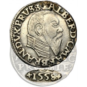 Prussia, Albrecht Hohenzollern, 3 Groschen Königsberg 1558 - VERY RARE