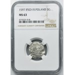 Žigmund III Vasa, Trojak Bydgoszcz 1597 - NGC MS63