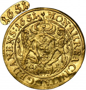 John II Casimir, Ducat Danzig 1651 GR