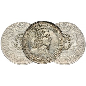 John II Casimir, Thaler Danzig 1649 GR - VERY RARE, decorative shield