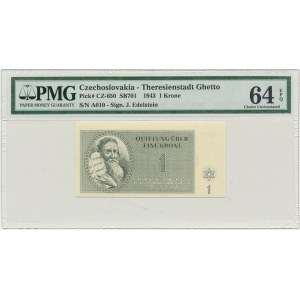 Czechoslovakia (Theresienstadt Ghetto), 1 Kronen 1943 - PMG 64 EPQ