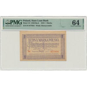 1 marka 1919 - PJ - PMG 64