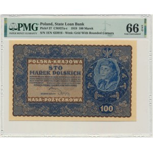 100 marek 1919 - IE Serja N - PMG 66 EPQ