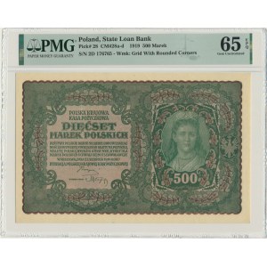 500 marks 1919 - II Series D - PMG 65 EPQ - rarer