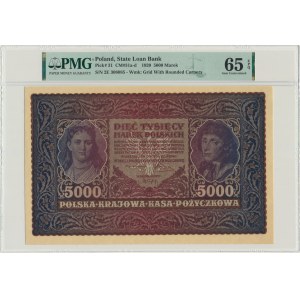 5.000 marek 1920 - II Serja E - PMG 65 EPQ