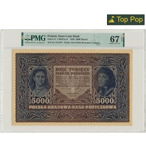 5 000 marks 1920 - III Série A - PMG 67 EPQ