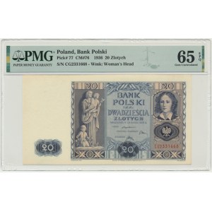 20 złotych 1936 - CG - PMG 65 EPQ