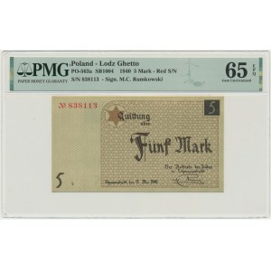 5 marek 1940 - PMG 65 EPQ - numerator czerwony