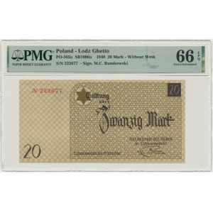 20 Mark 1940 - no. 1 without watermark - PMG 66