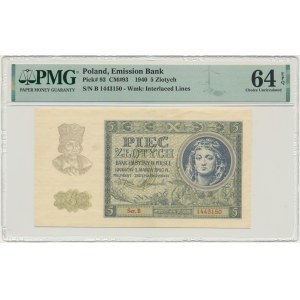 5 złotych 1940 - B - PMG 64 EPQ