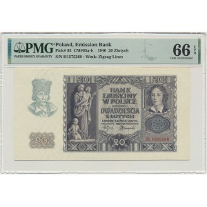 20 złotych 1940 - H - PMG 66 EPQ