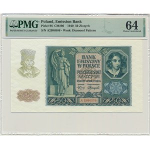 50 złotych 1940 - A - PMG 64