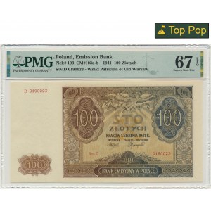 100 złotych 1941 - D - PMG 67 EPQ