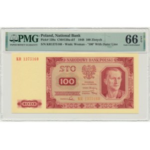 100 złotych 1948 - KR - PMG 66 EPQ