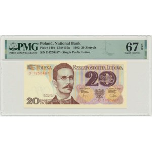 20 złotych 1982 - D - PMG 67 EPQ