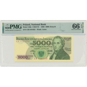 5,000 PLN 1988 - CR - PMG 66 EPQ