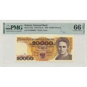 20,000 zl 1989 - W - PMG 66 EPQ