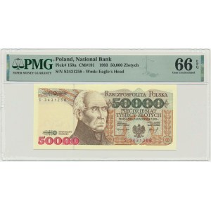 50,000 PLN 1993 - S - PMG 66 EPQ