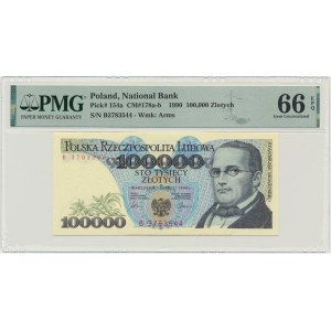 100,000 PLN 1990 - B - PMG 66 EPQ