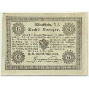 Austria, 6 krajcarów 1849