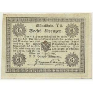 Austria, 6 Kreuzer 1849