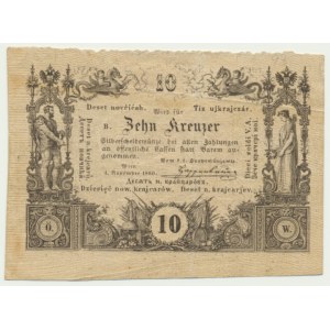 Austria, 10 krajcarów 1860 - napisy w języku polskim