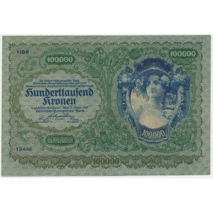 Austria, 100.000 Kronen 1922
