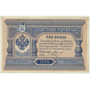 Rosja, 3 ruble 1898 - Timashev & P. Baryshev -