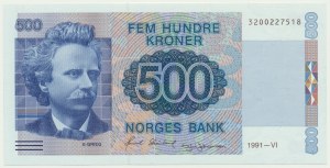 Norsko, 500 korun 1991