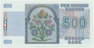 Norsko, 500 korun 1991