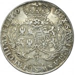 Augustus III of Poland, 2/3 Thaler Dresden 1760 FWôF - EXTREMELY RARE