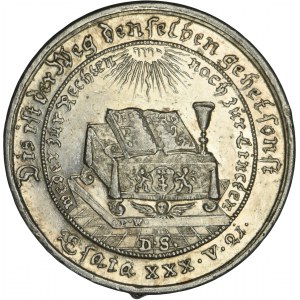 August II Mocny, Medal gdański wybity z okazji 200-lecia ogłoszenia Wyznania Augsburskiego 1730