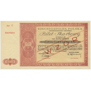 3,65% Bilet Skarbowy, Emisja II, 1946, 5.000 zł - WZÓR