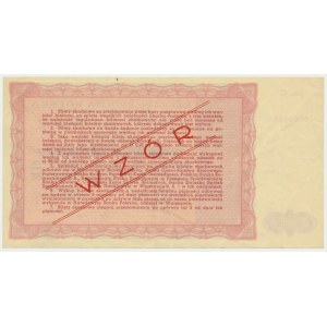 3.65% Treasury Ticket, Issue II, 1946, 5,000 zloty - MODEL