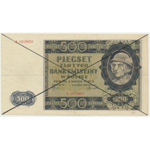 500 PLN 1940 - PRODUCTION MODEL - A -.