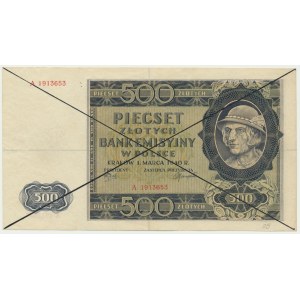 500 złotych 1940 - WZÓR PRODUKCYJNY - A -