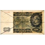 500 złotych 1940 - WZÓR PRODUKCYJNY - A -