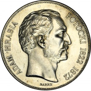 Medal Adam hr. Potocki 1872 - BARDZO RZADKI, SREBRO