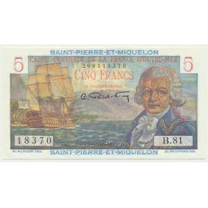 Saint Pierre and Miquelon, 5 Francs (1950-60)