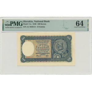 Słowacja, 100 koron 1940 - II Emisja - PMG 64