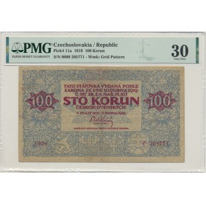 Czechoslovakia, 100 Korun 1919 - PMG 30 - RARE