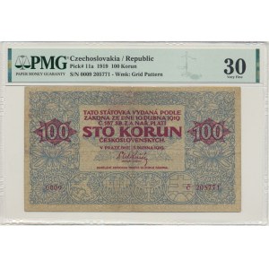 Czechosłowacja, 100 koron 1919 - PMG 30 - DUŻA RZADKOŚĆ