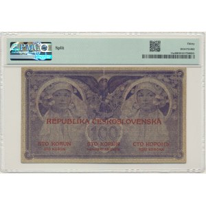 Tschechoslowakei, 100 Kronen 1919 - PMG 30 - GROSSE RARITÄT