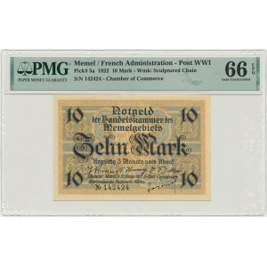 Memel, 10 Mark 1922 - PMG 66 EPQ