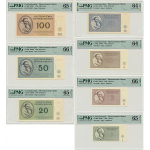 Czechoslovakia (Theresienstadt Ghetto), full set 1-100 Kronen 1943 - PMG 64 - 66 EPQ