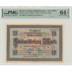 Memel (Kłajpeda) 75 marek 1922 - PMG 64 EPQ