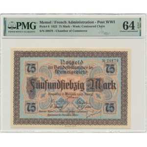 Memel, 75 Mark 1922 - PMG 64 EPQ