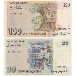 Israel, lot 20-100 New Sheqalim 1993-95 (2 pcs.)